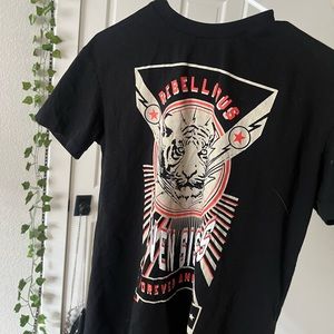 Black T-shirt with print